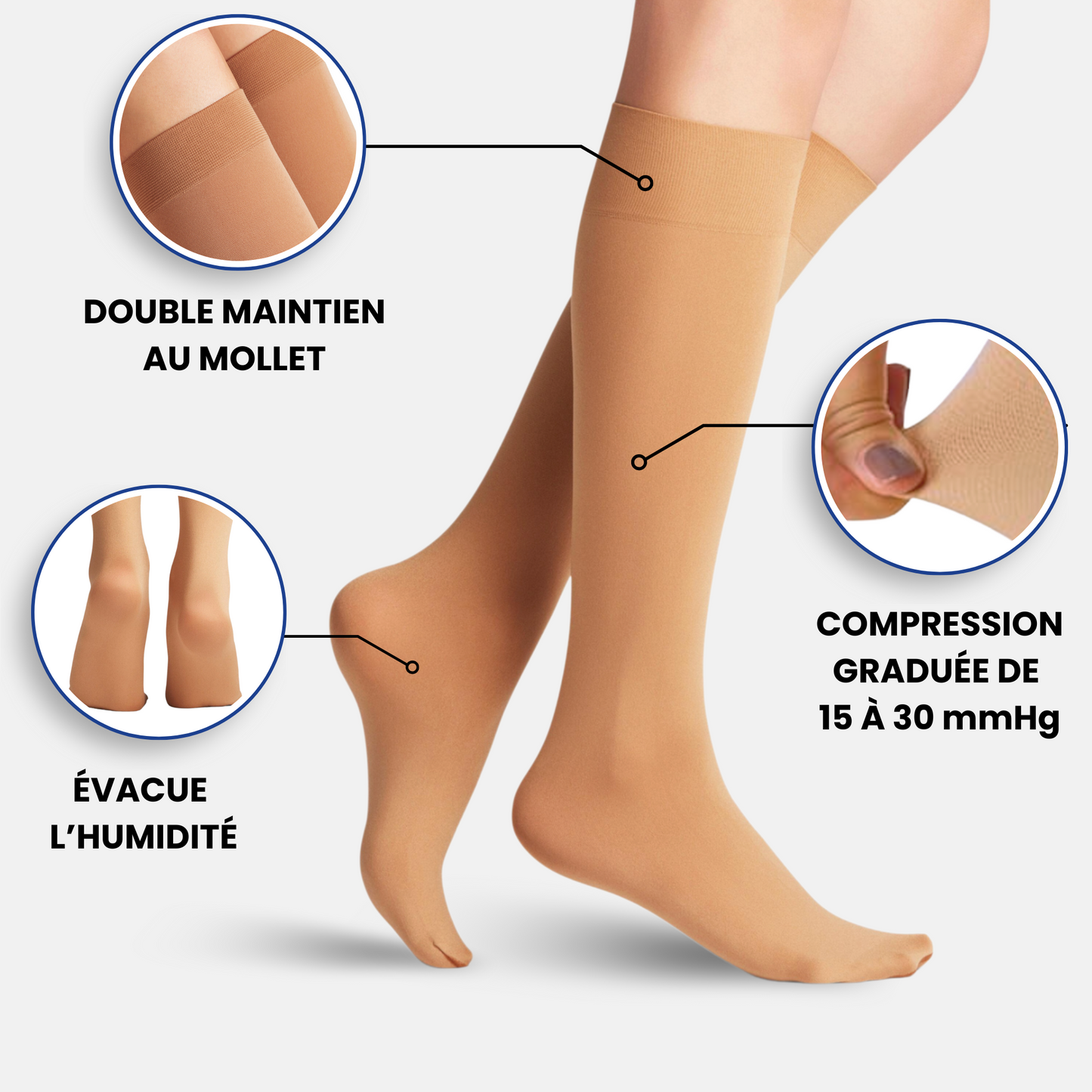 Chaussettes De Contention Unisexe