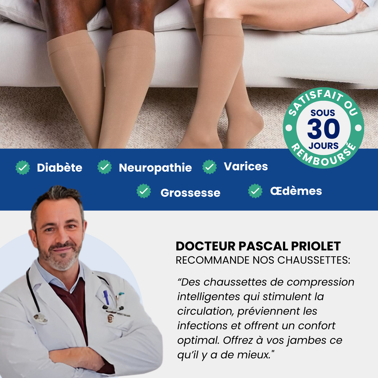 Chaussettes De Contention Unisexe